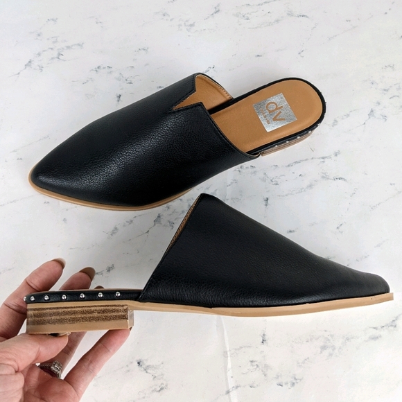 NEW Dolce Vita  Stacked Heel Leather Mule - Picture 5 of 8